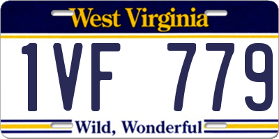WV license plate 1VF779