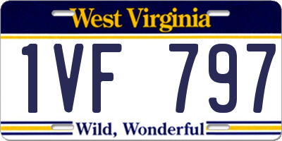 WV license plate 1VF797