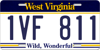 WV license plate 1VF811