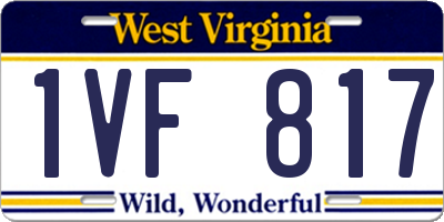 WV license plate 1VF817