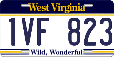 WV license plate 1VF823
