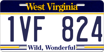 WV license plate 1VF824