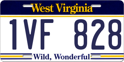 WV license plate 1VF828