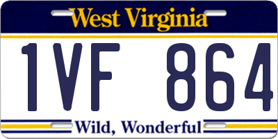 WV license plate 1VF864