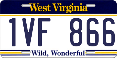 WV license plate 1VF866