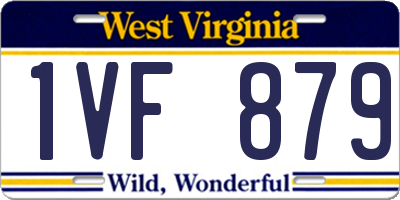 WV license plate 1VF879