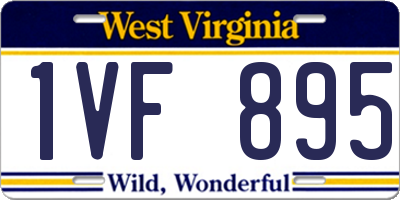 WV license plate 1VF895