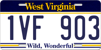 WV license plate 1VF903
