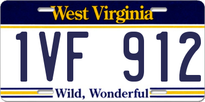 WV license plate 1VF912