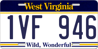 WV license plate 1VF946