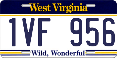 WV license plate 1VF956