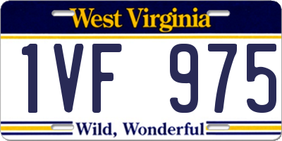 WV license plate 1VF975