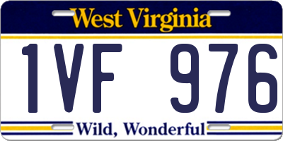 WV license plate 1VF976