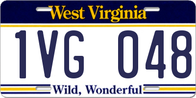 WV license plate 1VG048