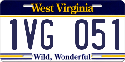 WV license plate 1VG051