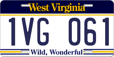 WV license plate 1VG061