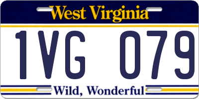 WV license plate 1VG079