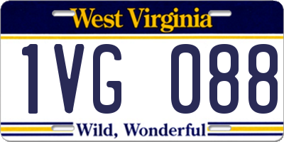 WV license plate 1VG088