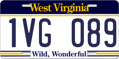 WV license plate 1VG089
