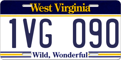 WV license plate 1VG090