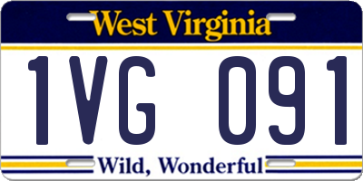 WV license plate 1VG091