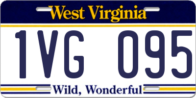 WV license plate 1VG095