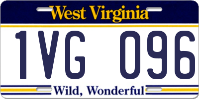 WV license plate 1VG096