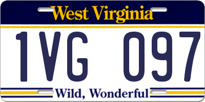 WV license plate 1VG097