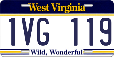 WV license plate 1VG119