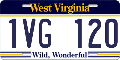 WV license plate 1VG120
