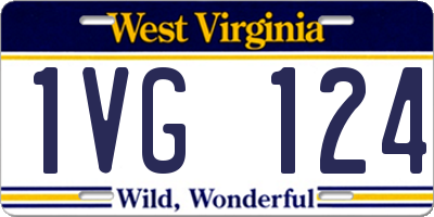 WV license plate 1VG124