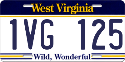 WV license plate 1VG125