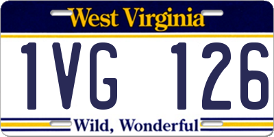 WV license plate 1VG126