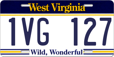 WV license plate 1VG127