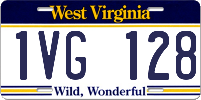 WV license plate 1VG128