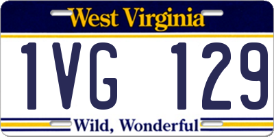 WV license plate 1VG129