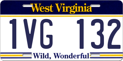 WV license plate 1VG132