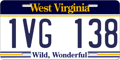WV license plate 1VG138