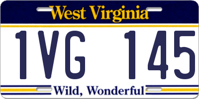WV license plate 1VG145