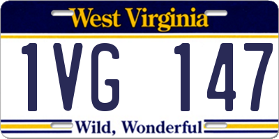 WV license plate 1VG147