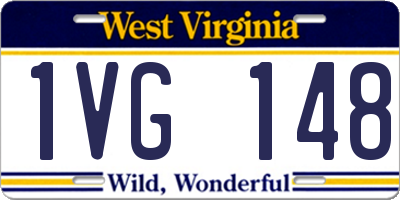 WV license plate 1VG148