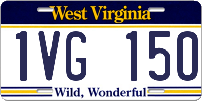 WV license plate 1VG150