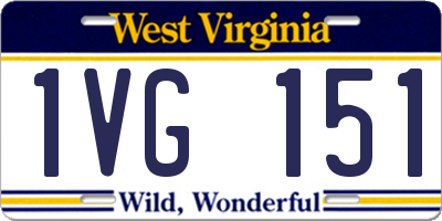WV license plate 1VG151