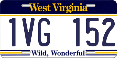 WV license plate 1VG152
