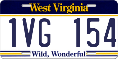 WV license plate 1VG154