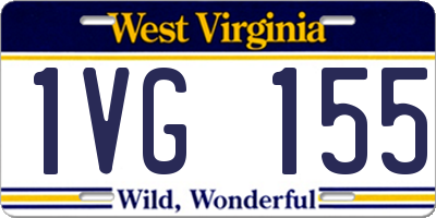 WV license plate 1VG155