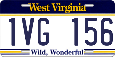 WV license plate 1VG156