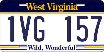 WV license plate 1VG157