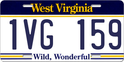 WV license plate 1VG159