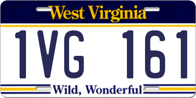 WV license plate 1VG161